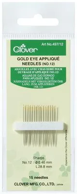 Applicatie naalden - Golden eye appliqué needles nr.12 - Clover